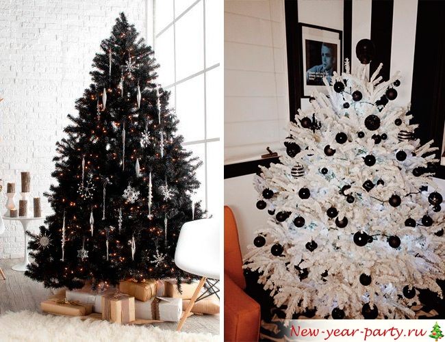Zwart-witte kerstboom